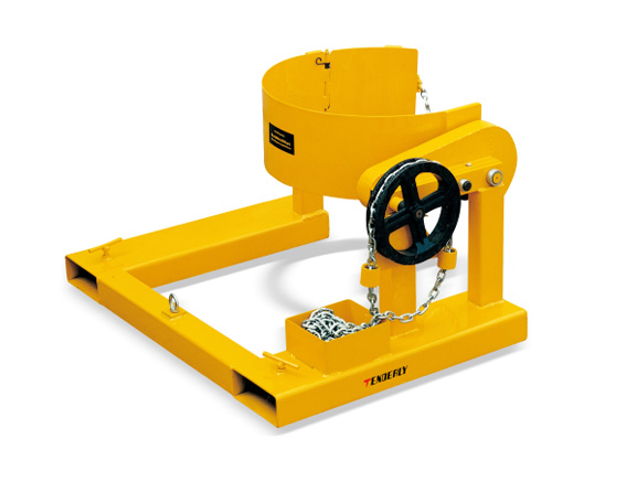 叉车专用油桶翻转夹