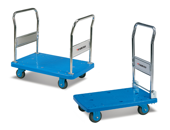 静音式单层塑料平板推车